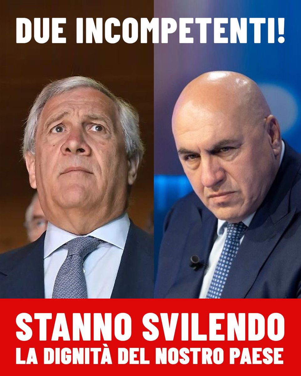 Non sanno nulla, non vengono informati di nulla. Tajani col cappello Maga in mano da Trump, Crosetto in Qatar inconsapevole dell'attacco. Figuracce su figuracce! Vergogna!