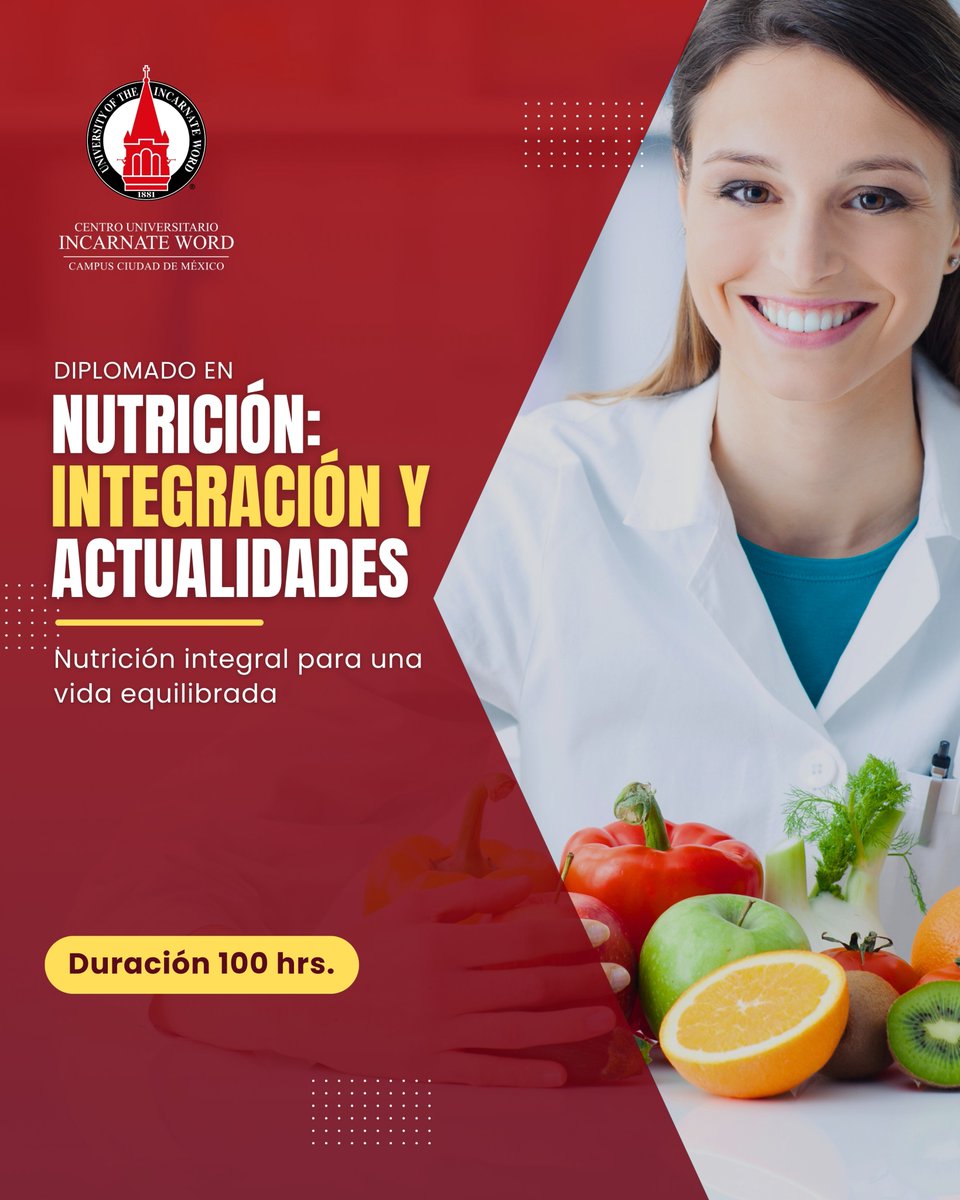 ExtensionCIW's tweet photo. 🥗💪 La salud se construye con conocimiento.

Especialízate en:
🔹 Nutriología y Actividad Física para la Salud
🔹 Nutrición, Integración y Actualidades
🌱 Actualiza tu perfil y genera impacto real.
📍 Del Valle, CDMX
📲 Inscripciones abiertas.
#Nutrición #Salud #Educación https://t.co/qECuBbVUhg