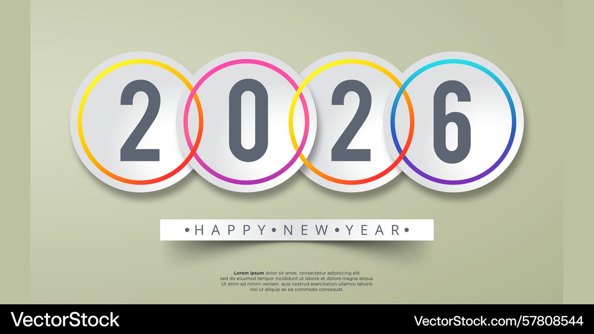 Latest Vector <a href="/VectorStock/">VectorStock</a> stylized graphic displaying the year 2026 #VectorStock vectorstock.com/57808544