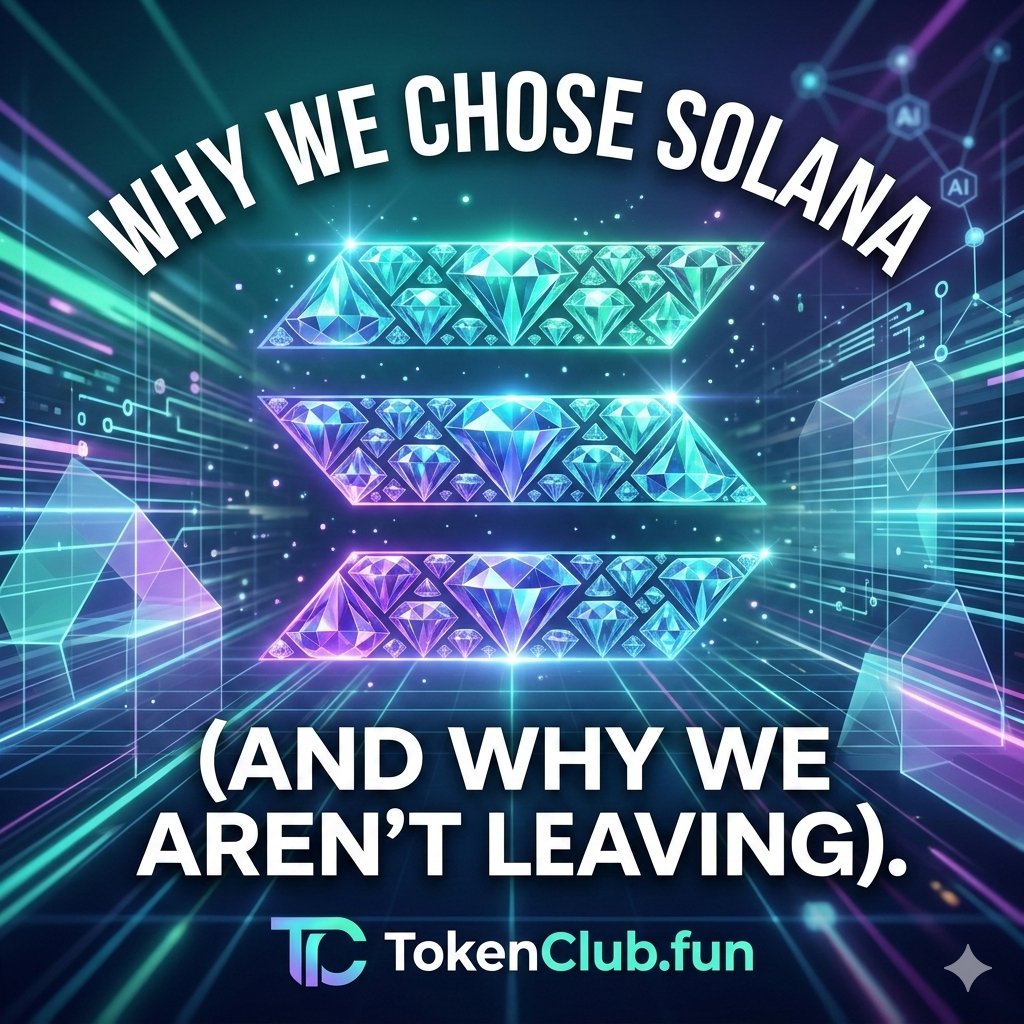 token_club1's tweet image. Why we chose Solana for TokenClub.fun (and why we aren't leaving). ⛓️

Click Here tokenclub.fun

#TokenClub 
#TokenClubFun 
#SocialFi 
#AssetCreation 
#CommunityFirst
#Solana 
#SolanaAirdrop