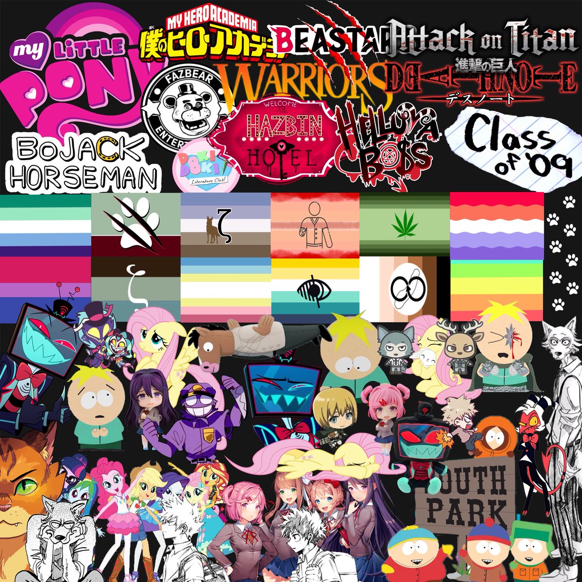 totallysorry's tweet photo. what are those flags?
top row:
gay, zoosad, german shep zoo, transamputee, permahigh, age fluid.
bottom row:
bisexual, zoophile, MAP, transblind, permaboner, permasick.
#transidentities https://t.co/Lrr2WNZGjK