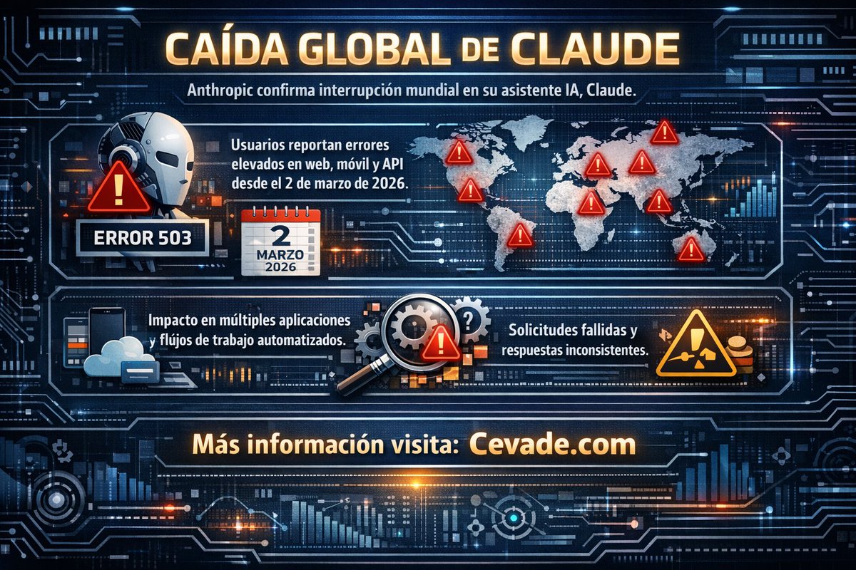 CeVaDe's tweet photo. Anthropic confirma interrupción mundial en su asistente IA, Claude.
📍 #Noticias #Anthropic #AnthropicClaude #ClaudeDown #AnthropicAI #InteligenciaArtificial   
💾 https://t.co/nV2coqSHTc
📢 Atte. Cesar Vallejo de la Torre https://t.co/yfazmnY6PM