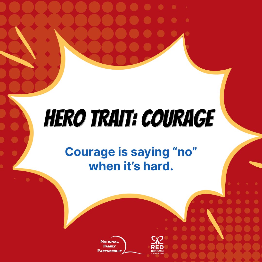 NationalFamily_'s tweet photo. Hero Trait: Courage = choosing what’s right even when it’s hard. How are you building courage this week? Theme gear: https://t.co/fRVPwKkFKO https://t.co/siKfnkJvjK