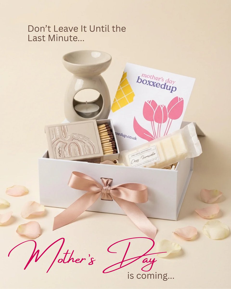 CorpChocs's tweet photo. If she loves cosy nights, warm scents and peaceful moments, this home fragrance box is pure comfort.

Wax melt bar, Namaste burner, Scandi matches, tealight and a personalised Mother’s Day card — beautifully boxxedup in a keepsake gift box.

Order Now
https://t.co/MUMC3asLeE https://t.co/OCwLJAx7Xb