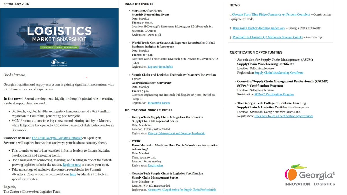 Georgia Tech Supply Chain and Logistics Institute tweet media