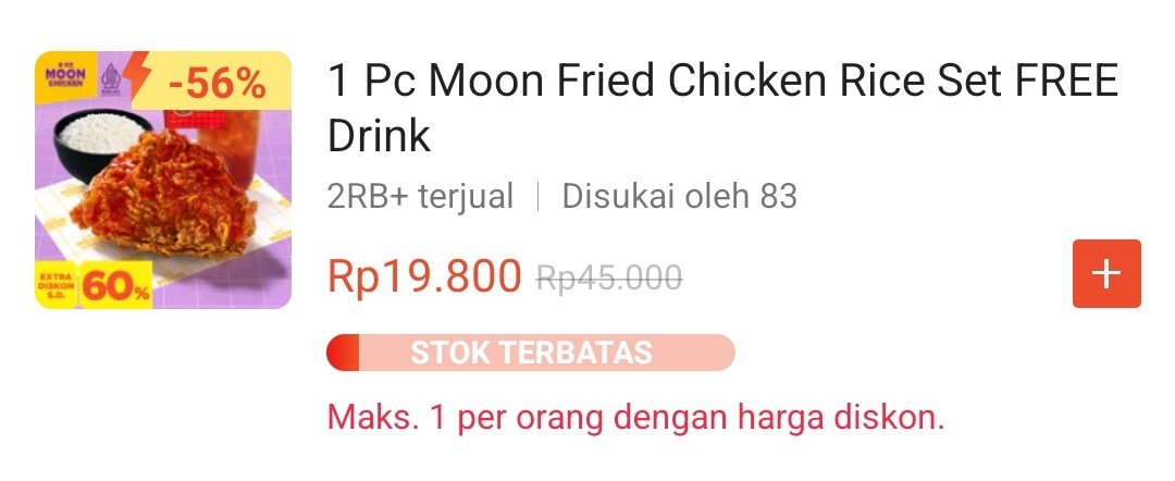 alfilya31's tweet photo. Gokil sih ini, masa Moon Chiken 1 paket ayam, nasi &amp; minum harganya segini. Kata aku sih beli guys buat sahur 😭🫵
https://t.co/JFZC0LxzVg https://t.co/wEEAlXdlRn
