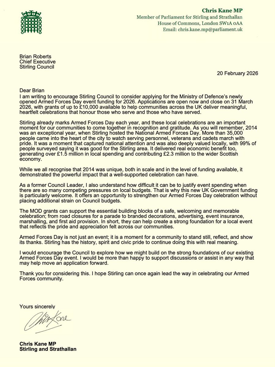 Chris Kane MP tweet media