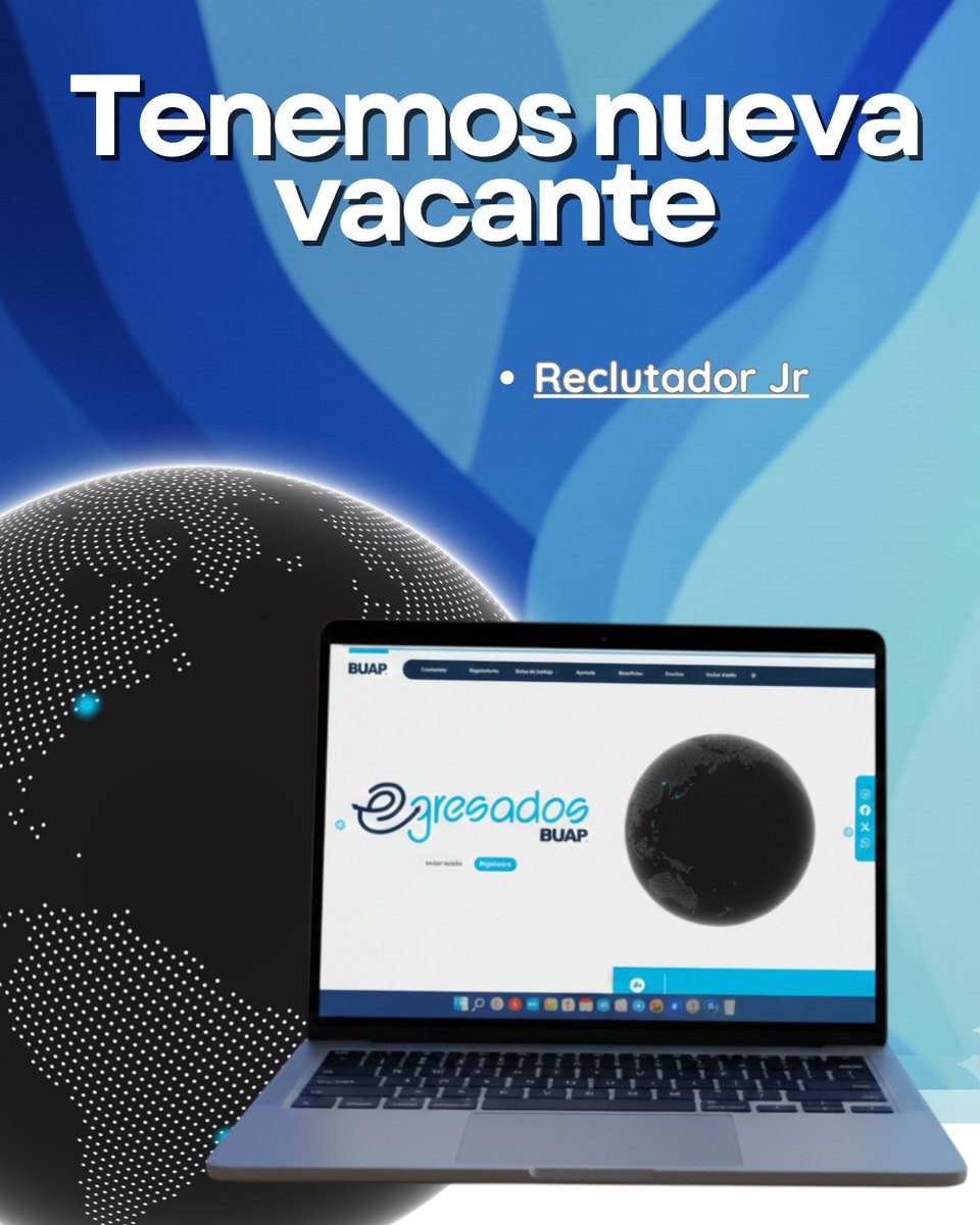 📢 Egresado titulado: checa la Plataforma, una de nuestra empresas vinculadas tiene una oportunidad para ti.

💻 egresados.buap.mx