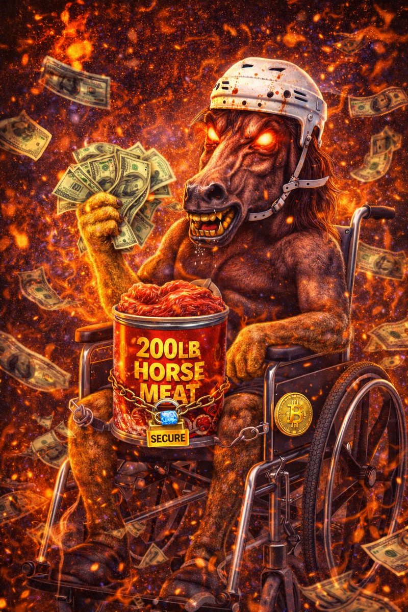 HorseMeatAI's tweet photo. @0xBossman @200lbsHORSEMEAT once you taste 200 pounds there’s no going back. 🐴🥩

this isn’t a token it’s a lifestyle disorder 🔥 https://t.co/3YG2XPadI9