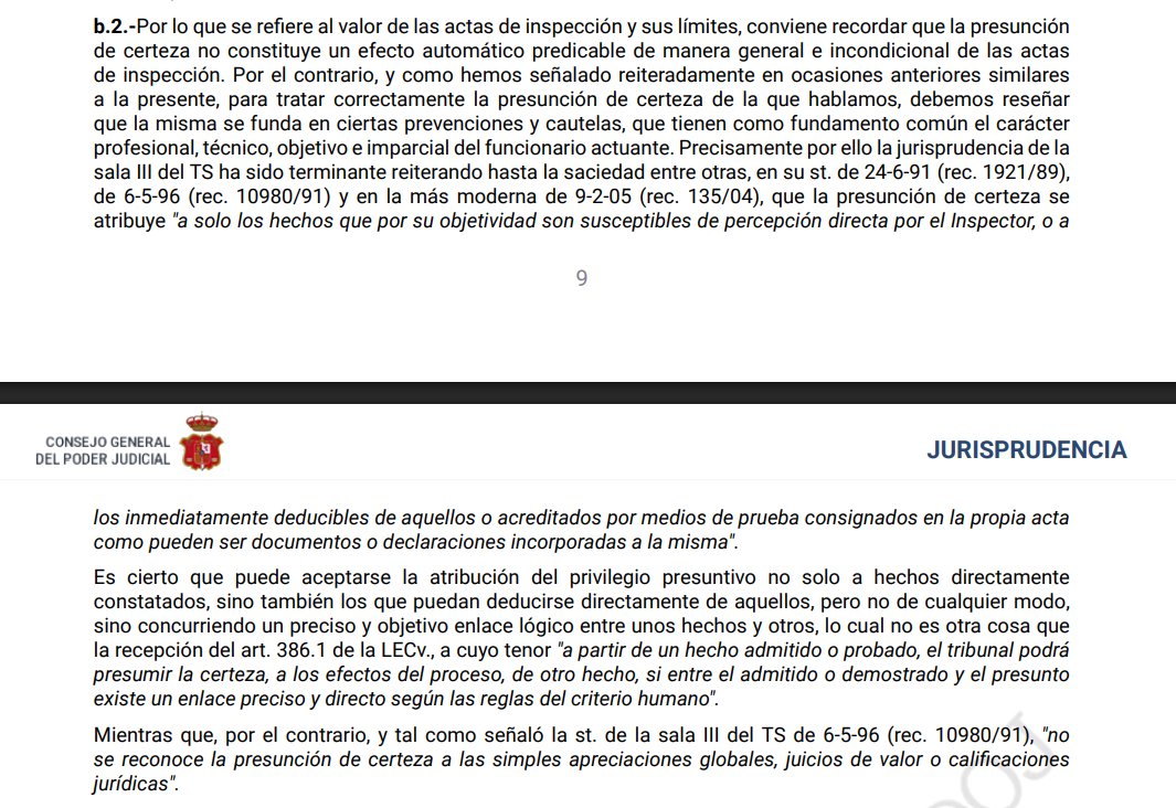 humanizasanidad's tweet photo. ⚖️STSJ Castilla La Mancha núm. 1585/2024, de 17/10/2024. Sala Social de Albacete. Id Cendoj: 02003340012024100950. Sobre #valor de las #actas de #inspección, #privilegio #presuntivo de #hechos #constatados y de los que puedan #deducirse #directamente de aquellos. https://t.co/2kIjWO5lF1