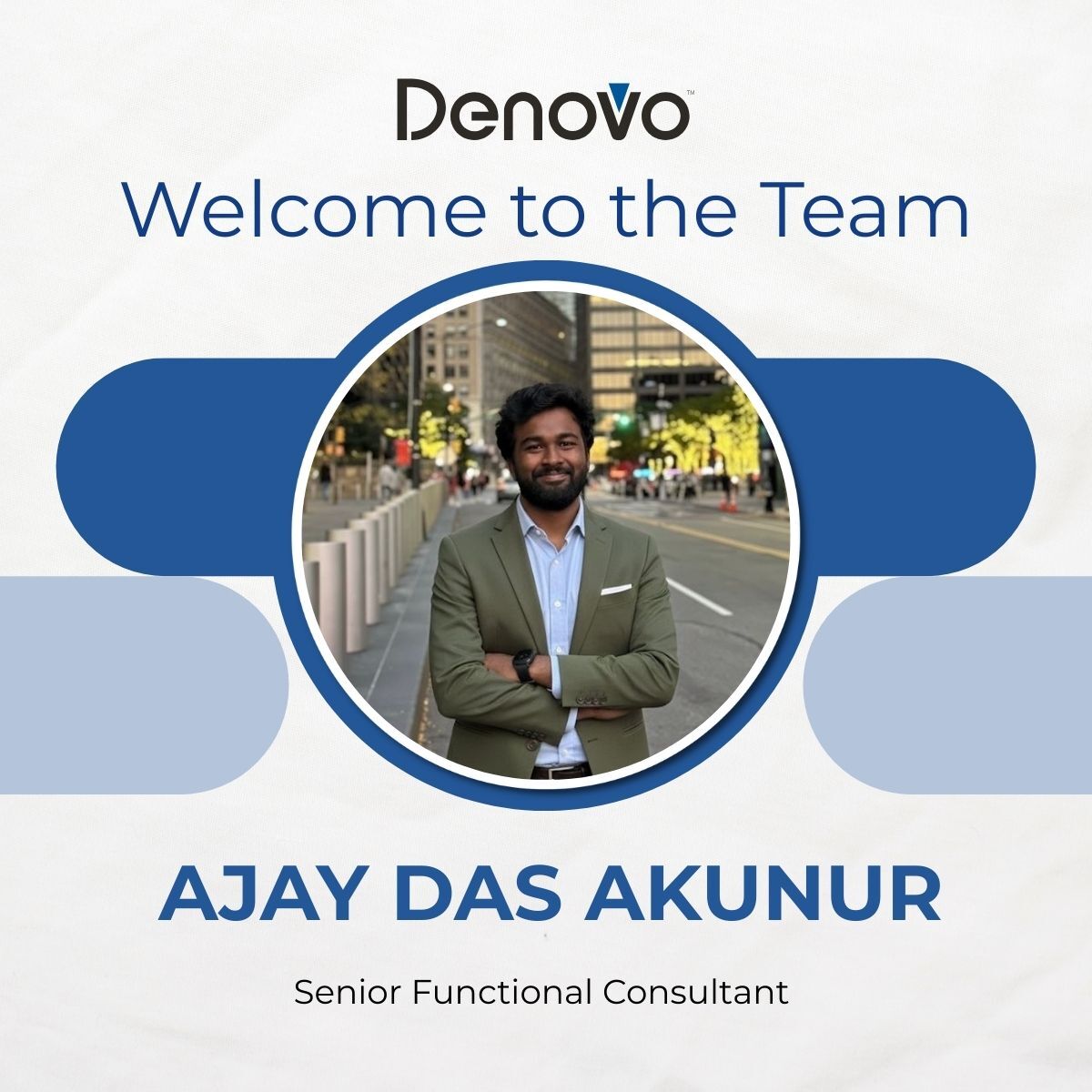 Welcome Ajay Das Akunuri to Denovo!

Ajay joins us as an experienced Oracle Fusion Cloud ERP Administrator w/ 7+ years of expertise. He brings a strong blend of ERP expertise &amp; data-driven problem solving to our customers.

Thrilled to have you, Ajay! 👏

#Denovo #NewHire