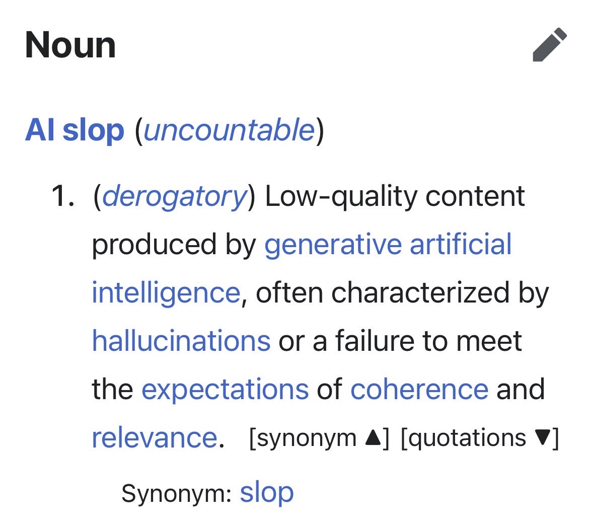 No - human artists do not make slop. Slop is made with AI. It's in the ...