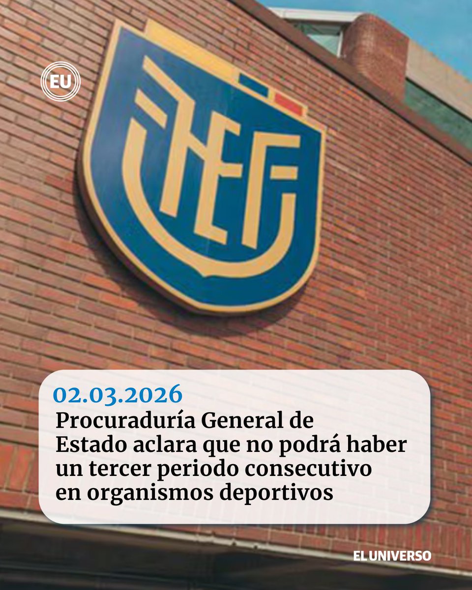 eluniversocom's tweet photo. Pronunciamiento de la Procuraduría General de Estado aclara que no podrá haber un tercer periodo consecutivo en organismos deportivos  https://t.co/l8oq9FcvM6 https://t.co/GFvyHIlBKJ