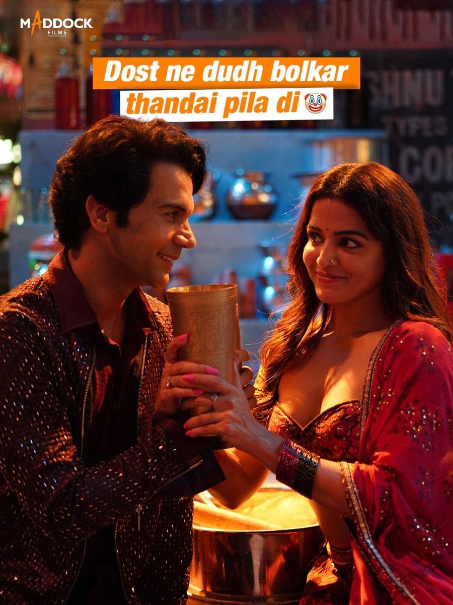 MaddockFilms's tweet image. Holi without any kaand? Impossible 🤝🎨

#Holi #Colour #Fun #Thandai #Pichkari #DineshVijan #MaddockFilms