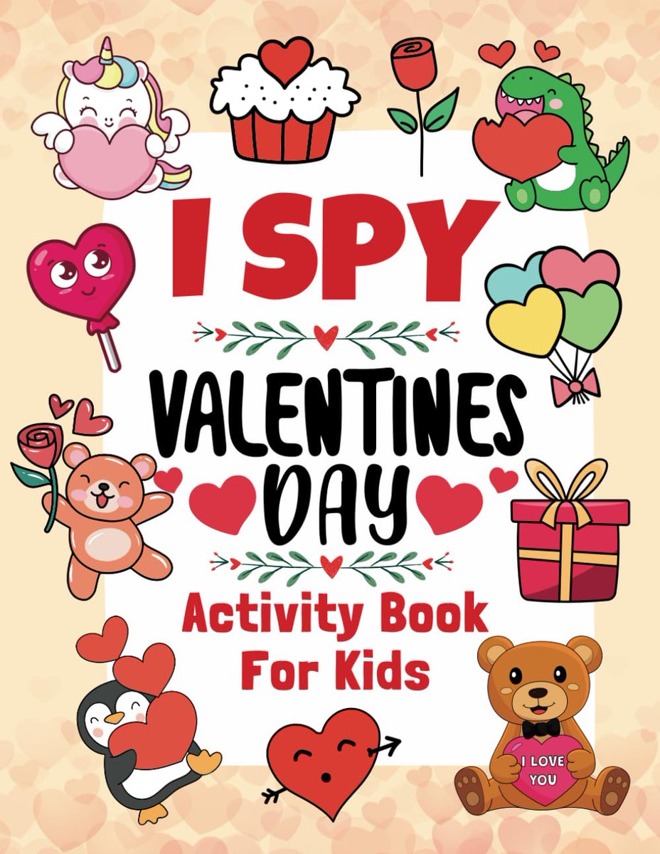 EnglishBookstr's tweet photo. Keep the kids entertained this Valentine's Day with the I SPY VALENTINE'S DAY activity book! 💝🧩

Perfect for ages 4-8, featuring: 🎨 Coloring Pages 🌀 Mazes &amp; Sudoku 🔍 Interactive "I Spy" Riddles
Get it here: 👇 🔗 https://t.co/yMxtjrLeFV https://t.co/0r2dHAdoG1