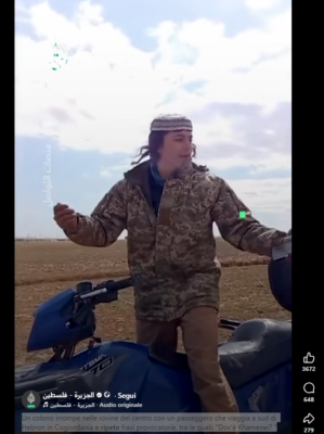 Colono israeliano pubblica un video provocatorio : &amp;#8220;Dov&amp;#8217;è Kamenei?&amp;#8221; | Al-Jazeera nuovaresistenza.org/2026/03/colono…