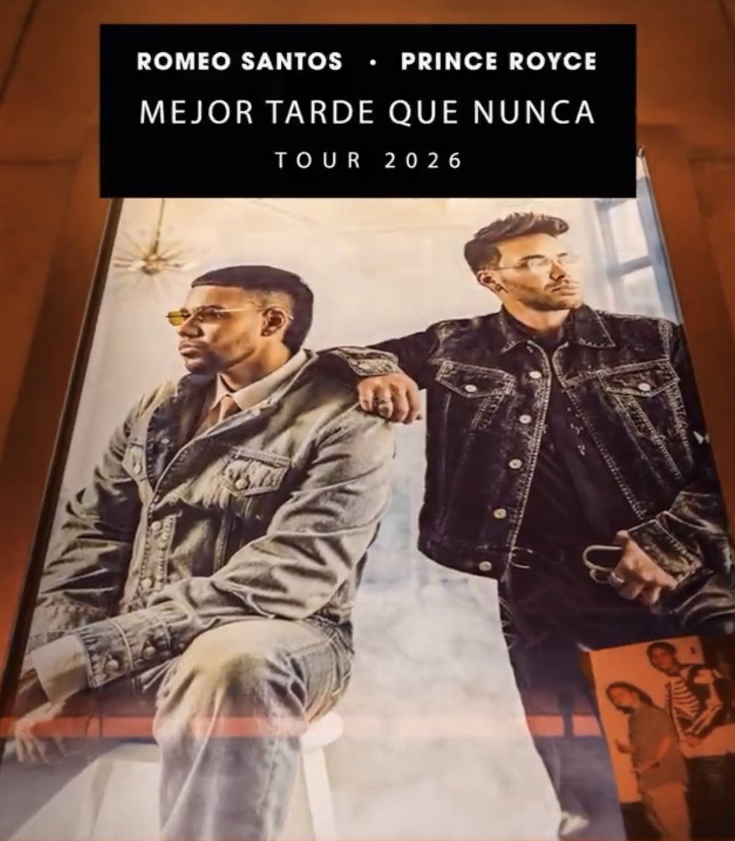 fedeebongiorno's tweet photo. 🎫 ROMEO SANTOS Y PRINCE ROYCE EN ARGENTINA

📆 14 de noviembre
🏟️ Estadio Vélez

Preventa exclusiva con Macro VISA a partir del jueves 12 de marzo a las 12hs https://t.co/cZ9KJIhDLd