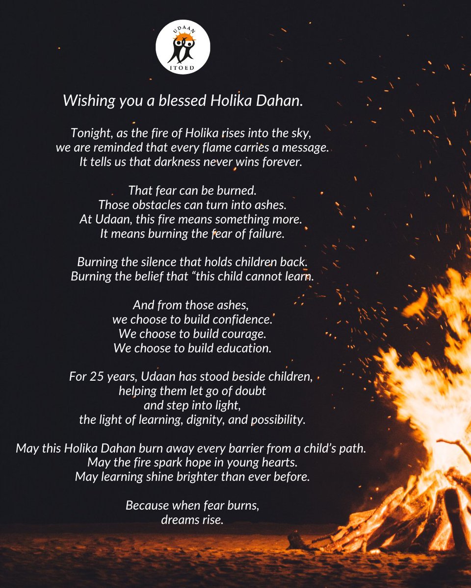 Wishing you a blessed Holika Dahan.

<a href="/Madhu_suri/">Madhusuri4children ( Modi Parivar )</a> <a href="/a4ashish_/">Ashish Dubey</a> #holi #Holika #holikadhan #holika2026