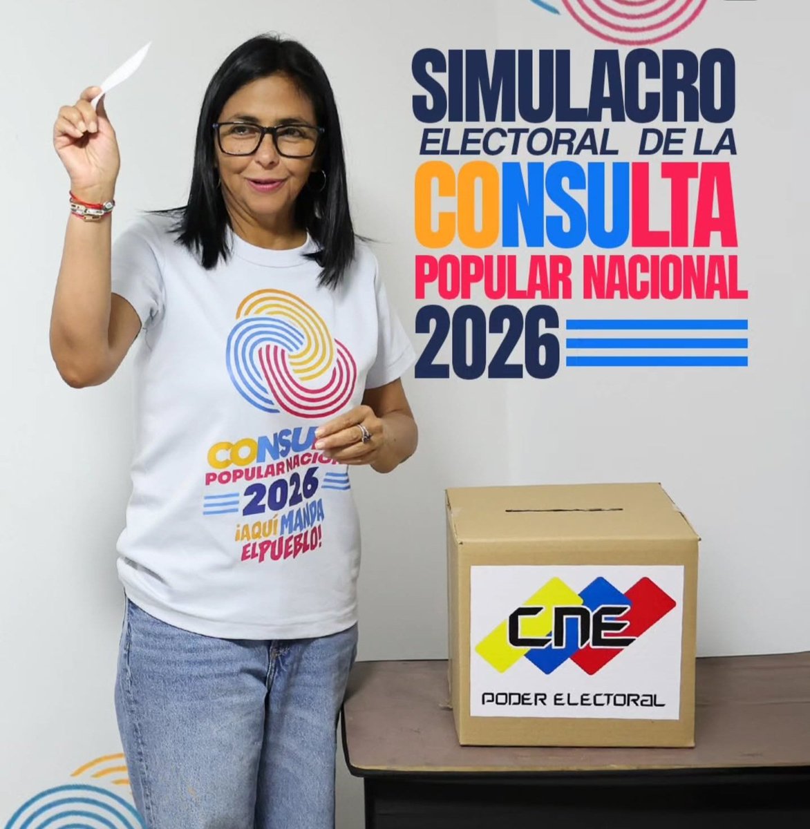 vdanielm10's tweet photo. #EsNoticia La Presidenta (E), Delcy Rodríguez, lideró el simulacro electoral de cara a la Consulta Popular Nacional del próximo 8 de marzo. 

#PRELEMI #oriele #bbvipal5 #sstvidf #Venezuela #paz #soberanía https://t.co/pVYrCeSjUo