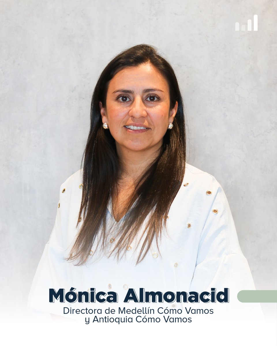 🙌🏽 Bienvenida Mónica Almonacid a la dirección de Medellín y Antioquia Cómo Vamos.

Es profesional en Finanzas y Relaciones Internacionales, con Maestría en Políticas Públicas de la Universidad de Chicago, y cuenta con más de 20 años de experiencia trabajando con el Banco