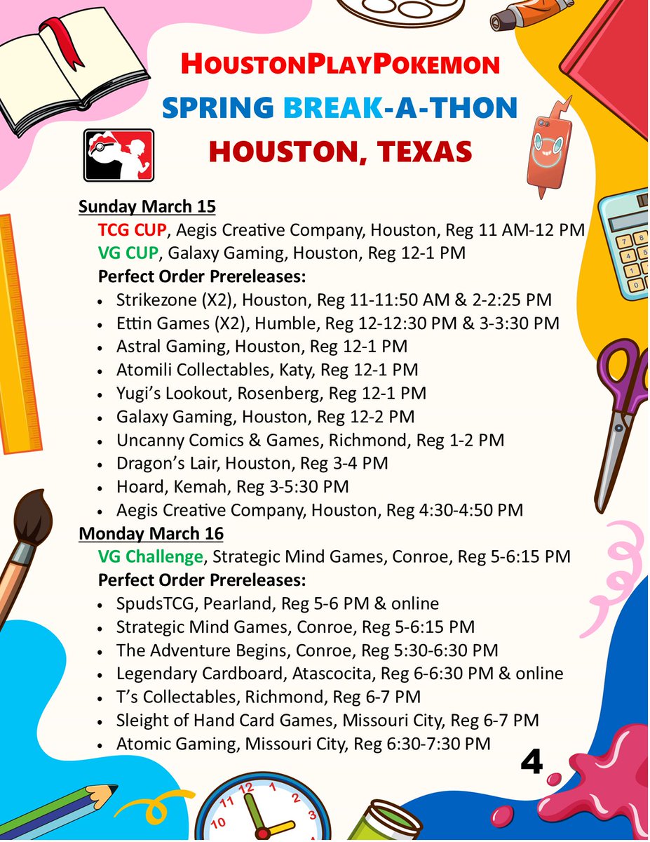 Ready to bring your A-Game to the Pokémon Houston Regional Championships? Train hard during the HoustonPlayPokemon Spring Break-A-Thon! See the attached 6-page study guide. Good luck trainers! #PlayPokemon