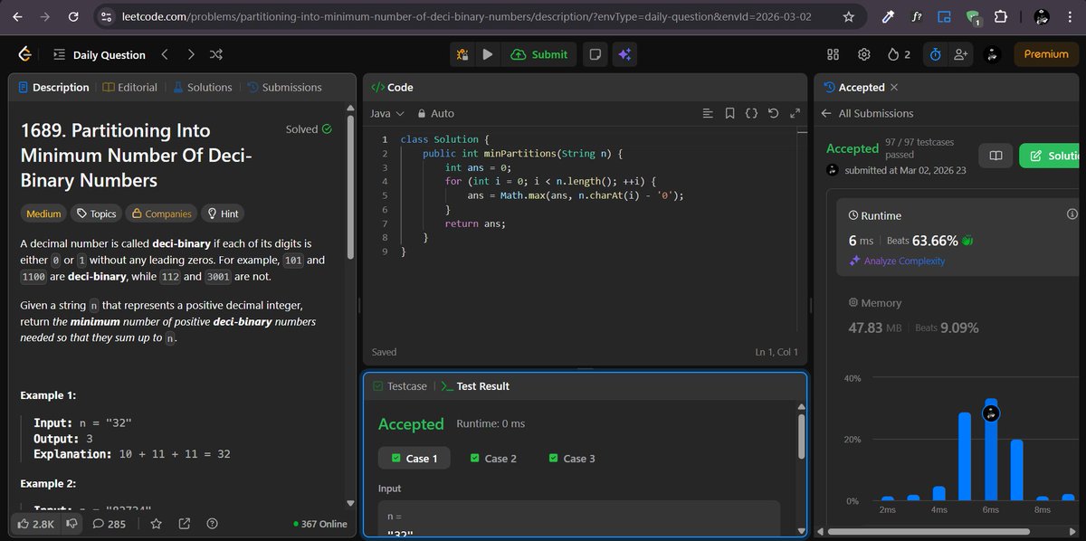 VTCodeCraft_'s tweet photo. Day 106 ✅ – Promise Internals
• Build a custom Promise class
• Promisified setTimeout, fetch &amp; fs.readFile
• File utility → read, trim, rewrite with Promises
LeetCode: 1689
50 Days Badge 2026 unlocked🎖️
#100DaysOfBuild #JavaScript #AsyncJS #Promises #LeetCode #BuildInPublic https://t.co/KMHtqTgAsx