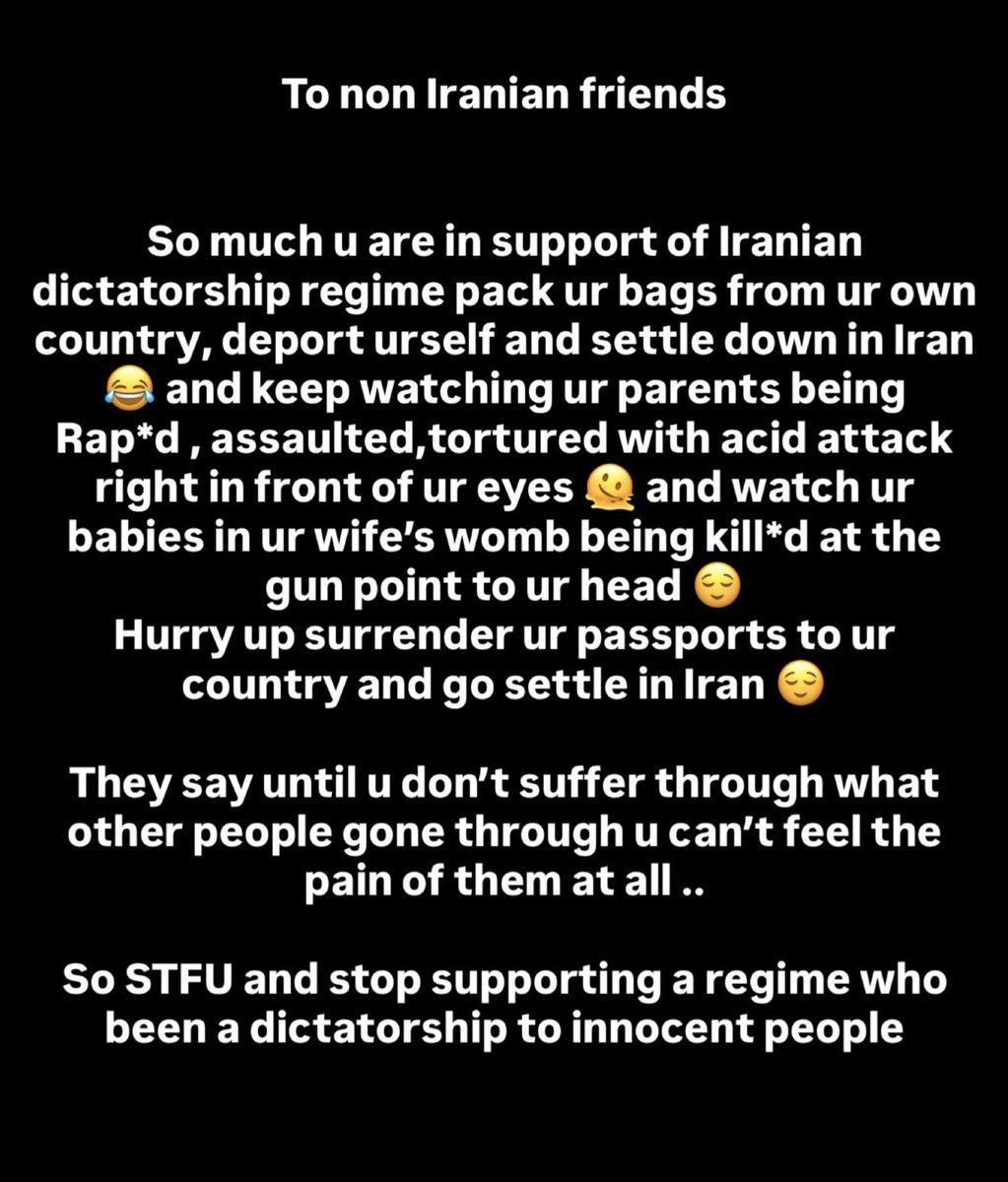 Moral high ground doesn’t work when you’re standing on hatred.

Criticizing a regime is one thing. Wishing harm on civilians exposes everything.

-SS from a girl who lives in India

#Iran #IranWar #Khamenei