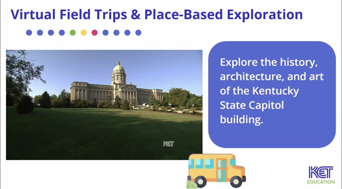 GDewayneS's tweet photo. We’re exploring virtual field trip options through KET and PBS LearningMedia with @passport2lead and @KEDCGrants! From historic landmarks to science labs and cultural experiences, bring the world to your students with engaging, standards-aligned resources! https://t.co/saZ8fb7fXJ