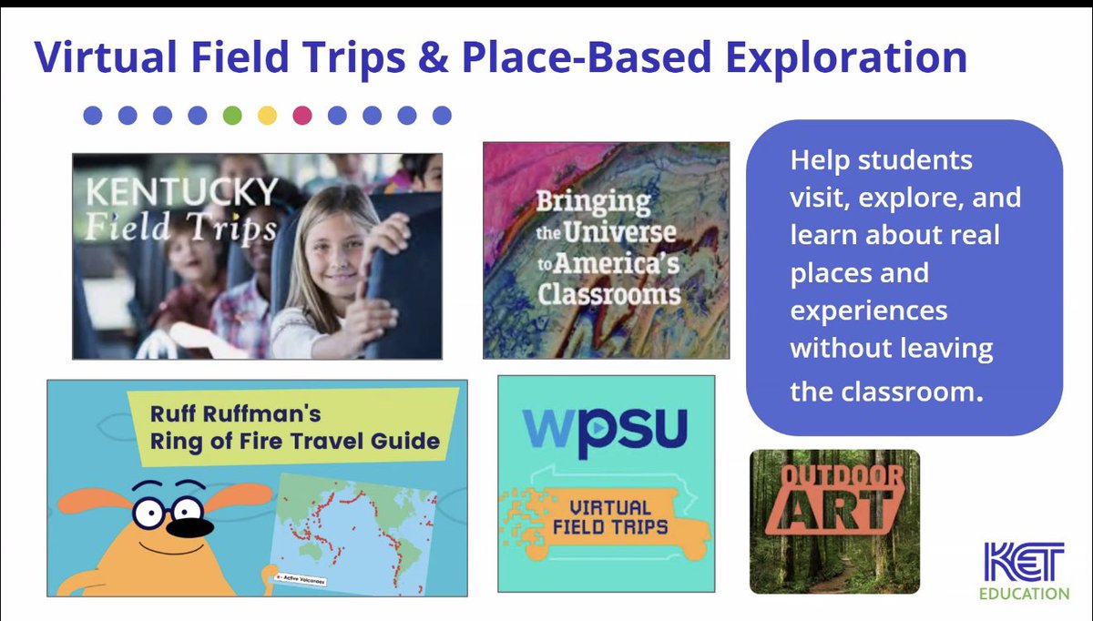 GDewayneS's tweet photo. We’re exploring virtual field trip options through KET and PBS LearningMedia with @passport2lead and @KEDCGrants! From historic landmarks to science labs and cultural experiences, bring the world to your students with engaging, standards-aligned resources! https://t.co/saZ8fb7fXJ