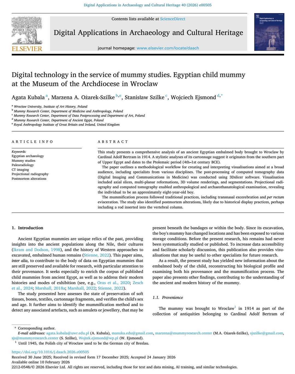 mummy_research's tweet photo. Visit our website ⬇️
Multimedia – Mummy Research Center https://t.co/jDbKW2ttkK
and see the publication about the Egyptian mummy of a boy from Wroclaw

#MummyResearchCenter 
#Science #newresearch #mummies https://t.co/qO4TRWhrfh