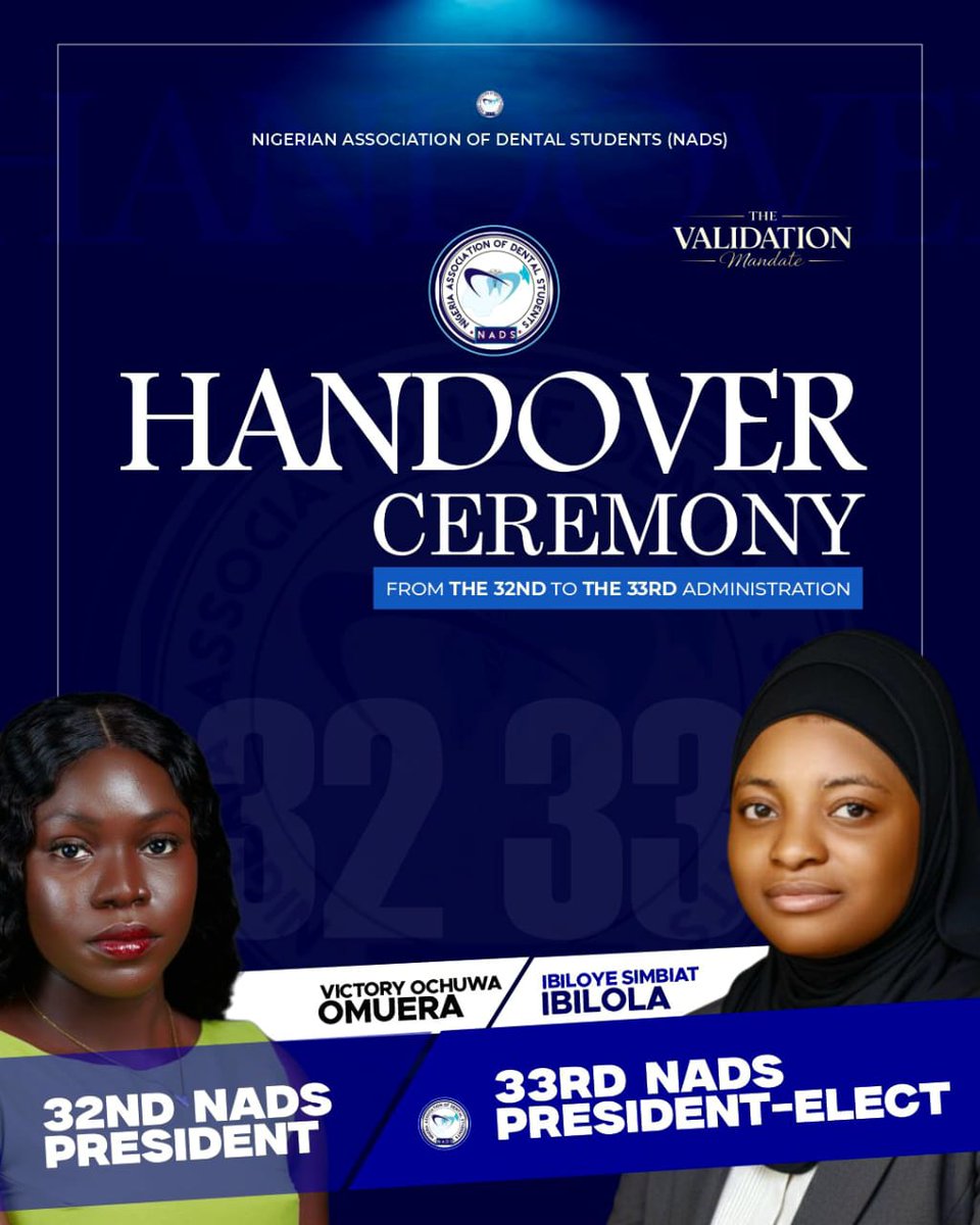 A New Era for NADS✨

Feb 28, 2026 marked the official handover to a new administration of NADS.

We appreciate the outgoing team led by Victory Omuera. With the inauguration of <a href="/Itz_Ibilola/">Ibiloye Simbiat Ibilola</a> a bold new chapter begins.

The work continues. The vision expands. The future is bright.