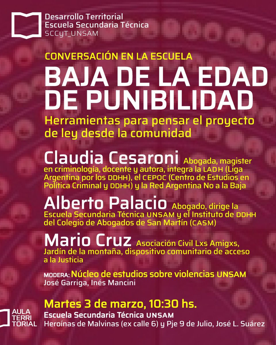 CCesaroni's tweet photo. Mañana nos juntamos en la escuela secundaria de la @unsamoficial a pensar juntxs. https://t.co/gtnt619SuY