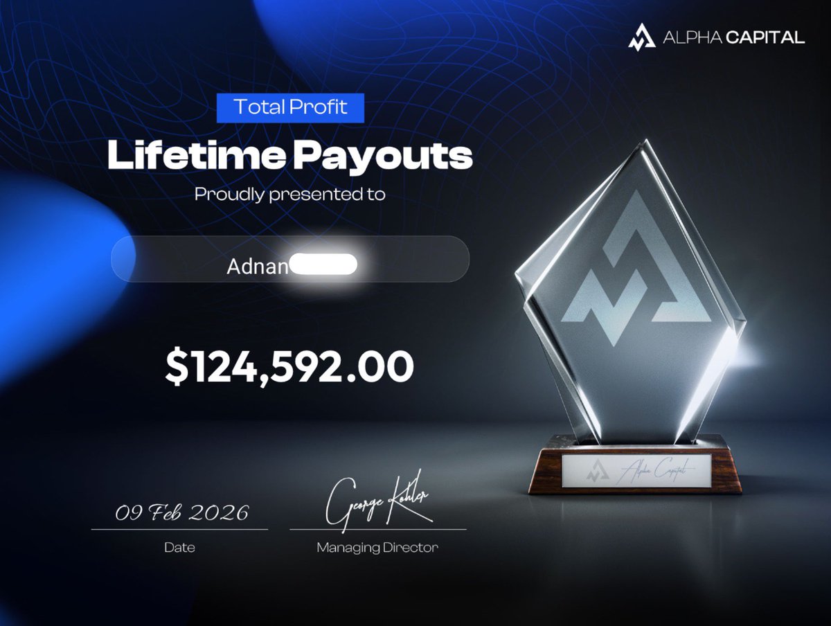 SniperAdz's tweet photo. $125,000 in payouts secured with @AlphaCapitalUK 🤝

Patience. Discipline. Consistency. 

Trading 1 pair 1 session &amp; 1 strategy can change your life. 

Make it happen! https://t.co/IabtTeEHcX