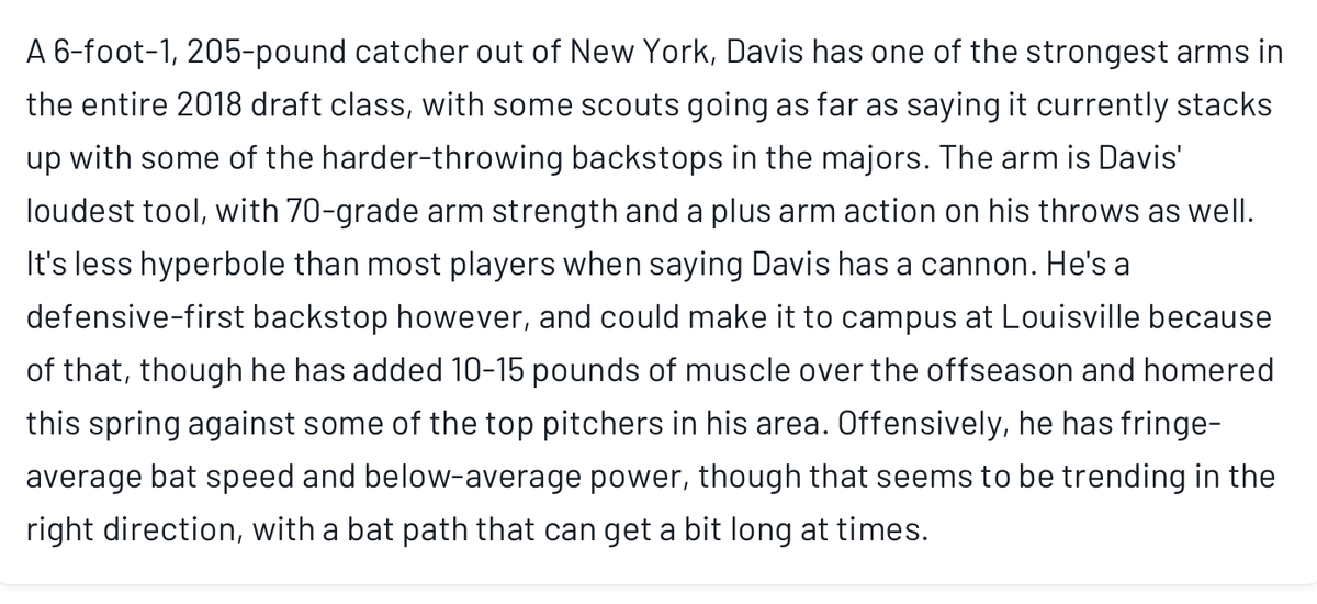 Funny enough, there seemed to be more questions about his bat coming out of high school.