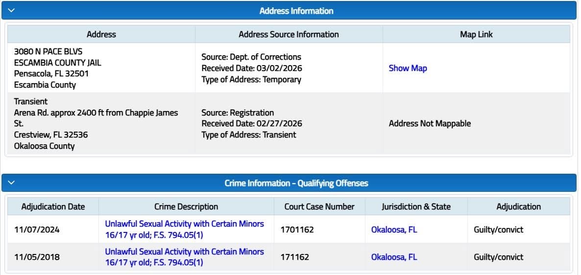 Predators By Zip Code Sexual Predator Change of Address Notification for Christopher Allen ...