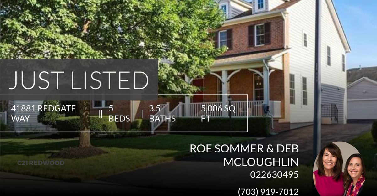 roesommer's tweet photo. 📍 Just Listed 📍 Take a look at this fantastic new property that just hit the market located at 41881 Redgate Way in Ashburn. Reach out here or at (703) 919-7012 for more information!

Listed by Kevin E LaRue

McLoughlin &amp; Sommer ... https://t.co/maBHLnXmoj https://t.co/UmW99zL1Hm