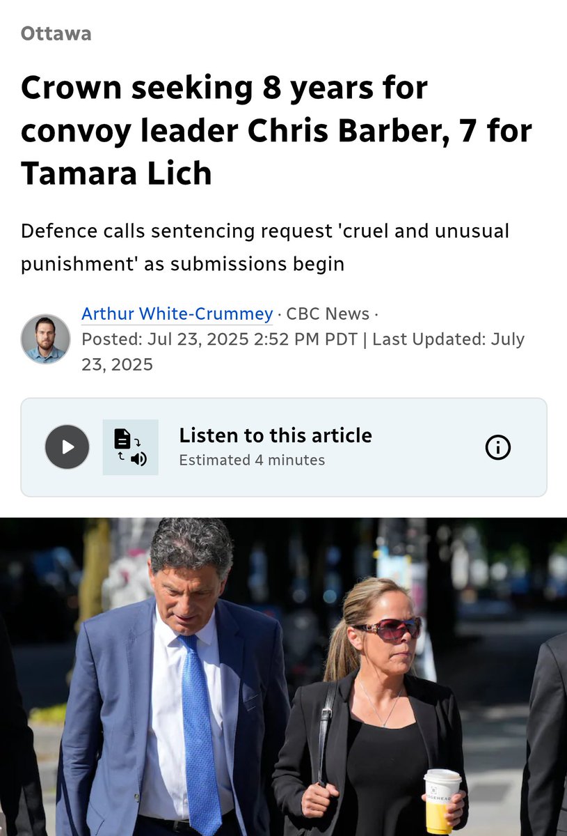 chrisdacey's tweet photo. In Canada, the crown seeks 8 years for peaceful protesting and a transgender parent gets 5 years for stabbing his children!

@LichTamara @ChrisBarber1975 https://t.co/dFmJNO3H66