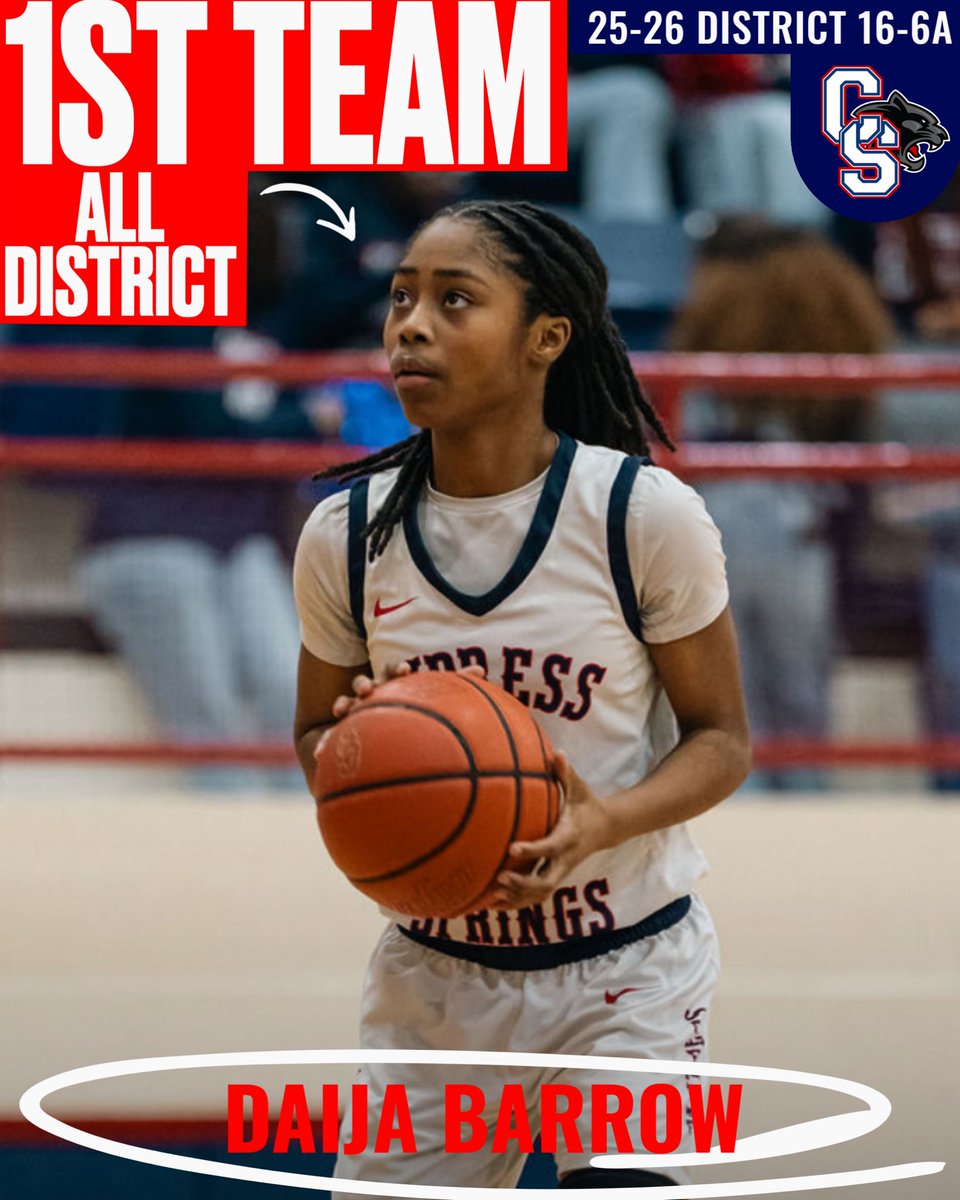 ⭐️Daija Barrow⭐️
<a href="/DaijaBarrow08/">Daija Barrow</a> 

1st Team All-District

Poised.
Confident.
Clutch.
Daija’s growth put her right where she belongs, on 1st Team. 

#STP