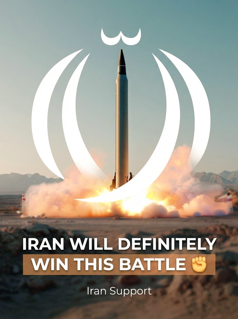 Iran will definitely win this battle. 🇮🇷🚀