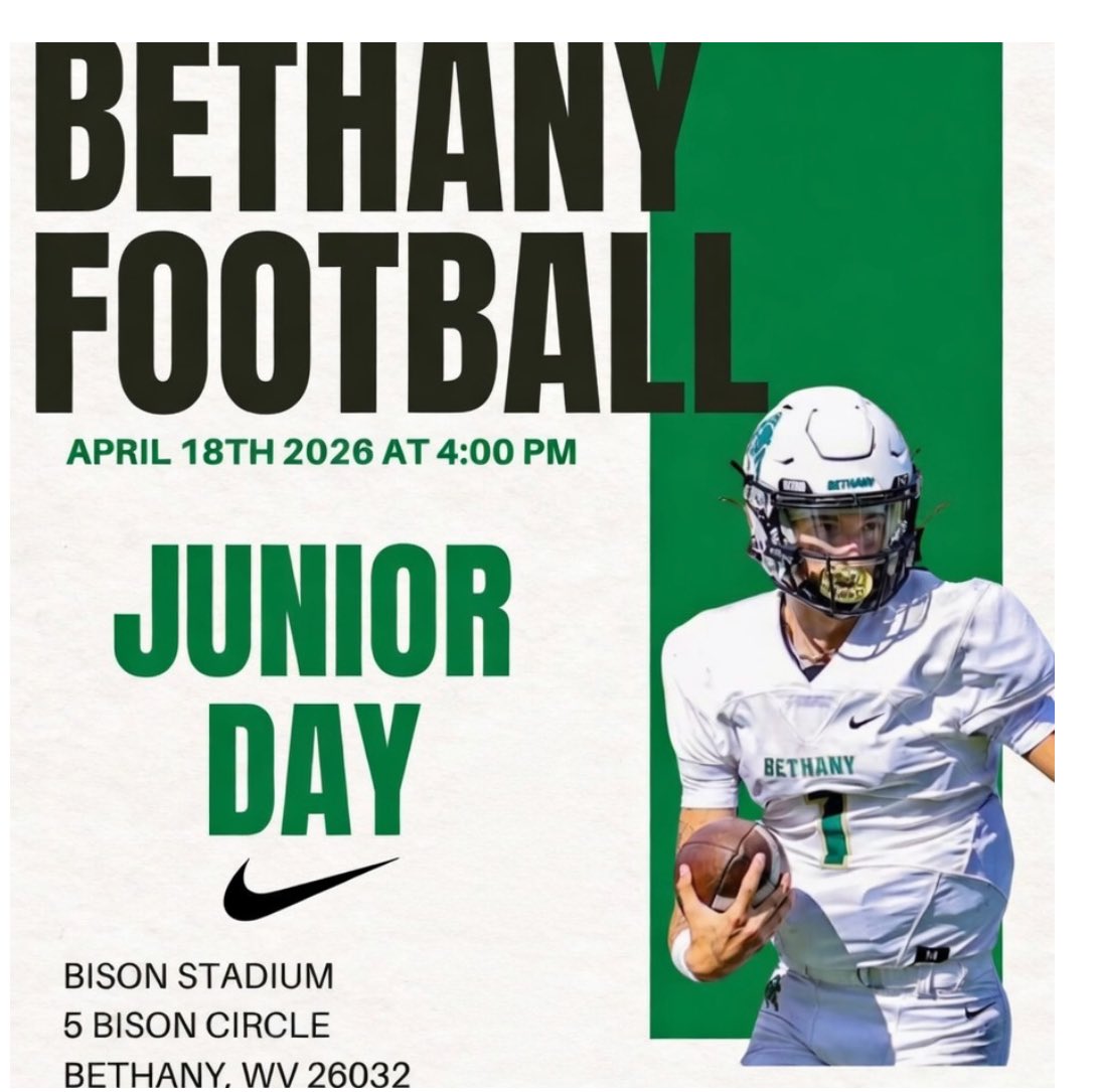 ajfree757's tweet photo. grateful for the junior day invite as a freshman @CoachBlake41 @BethanyWV_FB https://t.co/hhkGNlq87w