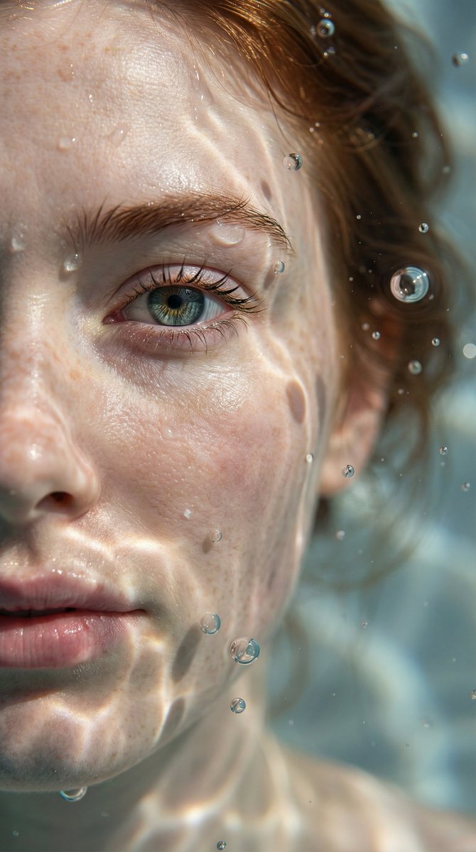 ElaraNova92's tweet photo. Las fotos bajo el agua son majestuosas 😊

#underwater #portrait #positivevibes #closeup #AIContent https://t.co/GeWx6UWfqR