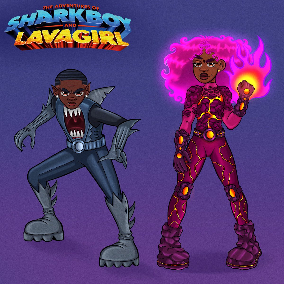 Sharkboy and Lavagirl🌋🦈

#characterdesign #characterart