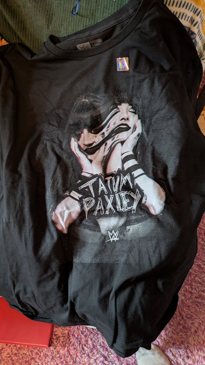 SupportPlayboy's tweet photo. My 2nd @TatumPaxley shirt... Now I just need a Figure (and a NXT plaque. .. Izzy has one but not Tatum? Maybe they have not made any in a while. https://t.co/77DglRPmAp