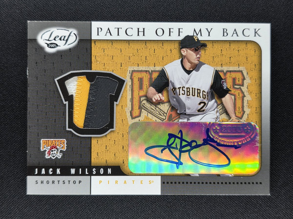frank_lubatti's tweet image. Awesome PC mailday 

Jack Wilson 2005 Leaf Patch Off My Back Auto /75 - super tough jack to find

Jameson Taillon 2017 Stadium Club Chrome Gold Minted Refractor SP - awesome image and error card (rookie logo shouldn't be there - rookie year 2016)

#tscPC