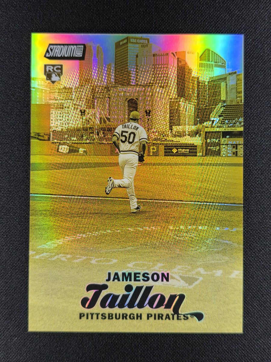 frank_lubatti's tweet image. Awesome PC mailday 

Jack Wilson 2005 Leaf Patch Off My Back Auto /75 - super tough jack to find

Jameson Taillon 2017 Stadium Club Chrome Gold Minted Refractor SP - awesome image and error card (rookie logo shouldn't be there - rookie year 2016)

#tscPC