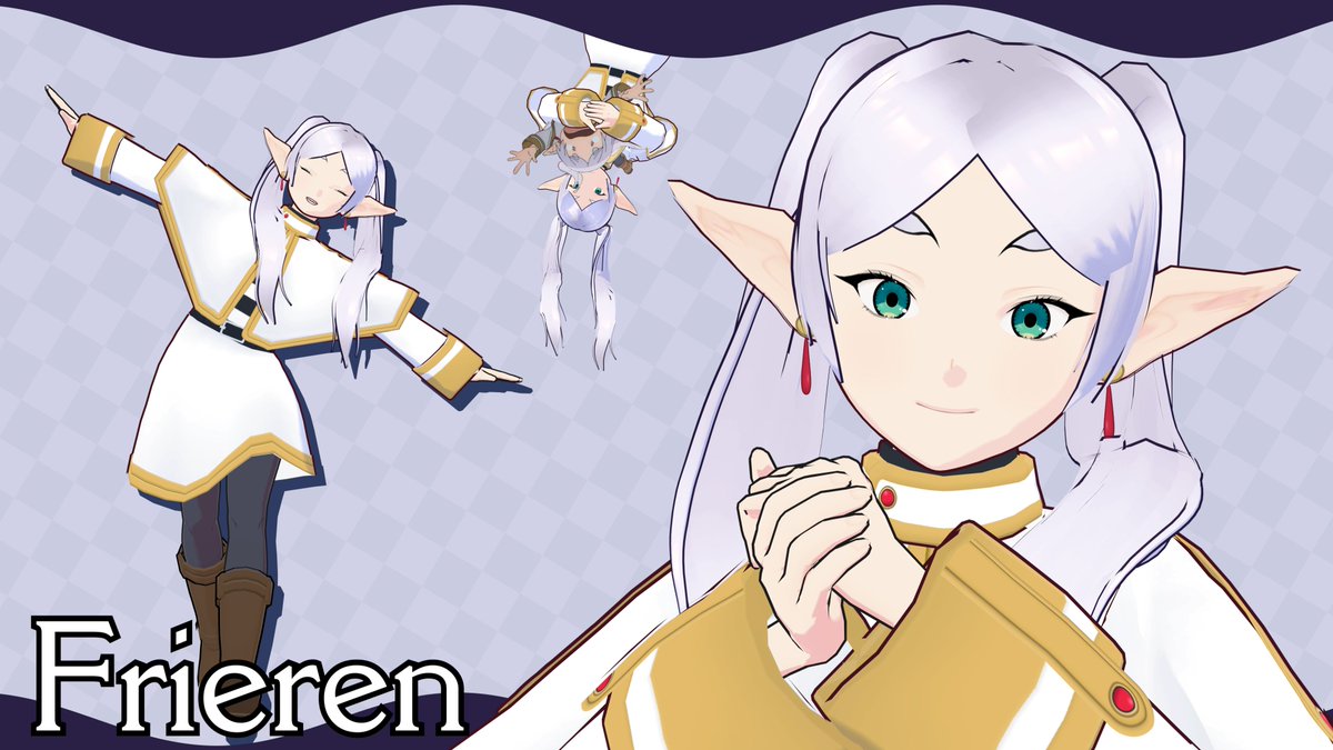 Frieren Vroid model (Cloaks are hard 😭😭)