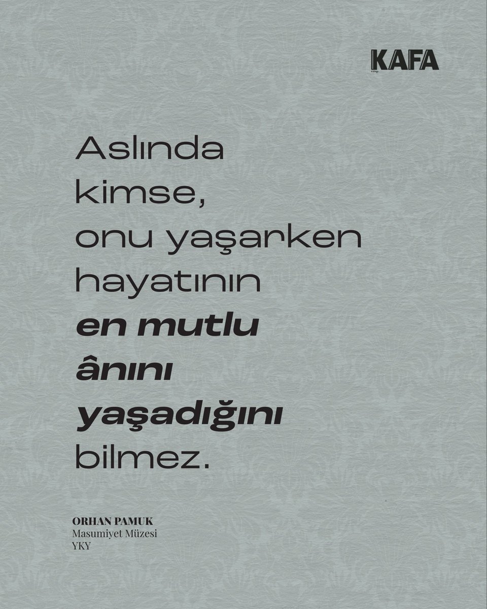 kafadergisi's tweet photo. “Aslında kimse, onu yaşarken hayatının en mutlu ânını yaşadığını bilmez.”

Mart sayısı bayilerde. 🗞️ https://t.co/i28DFABTB5