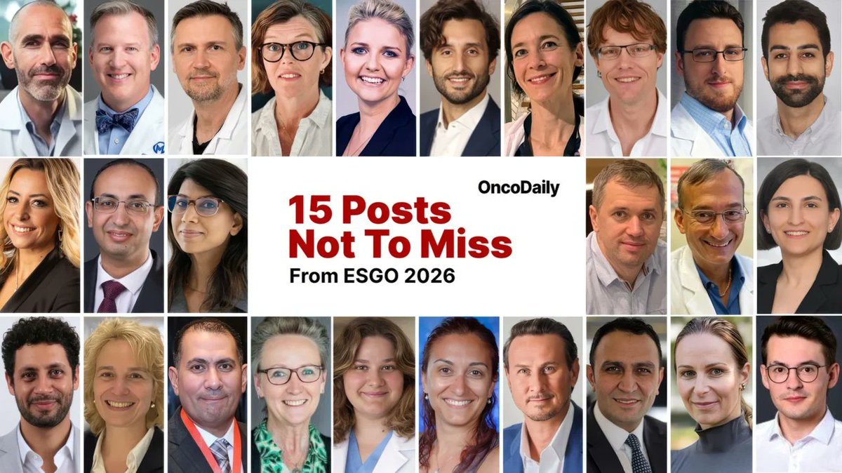oncodaily's tweet photo. 15 Posts Not To Miss from ESGO 2026

https://t.co/FANSAQVMkm

#OncoDaily #Oncology #Cancer #Health #Medicine #MedX #MedTwitter

@ESGO_society @esragbilir @VinTarantino @RMWenham @GLevin22908 @ZuzanaSant14732 @HousseinELHAJJ3 @ProfManchanda @giovanni_aletti @Baselrefky @remi_nout @agz_eriksson