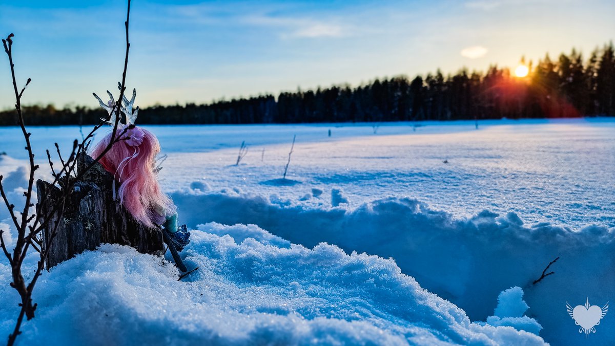 Please sun don't go away I miss you! 😭

I gave Eru some new eyelashes. Don't they look wonderful?😍

The sky was very clear so I ran out to make some pictures and the sunset was just gorgeous today.