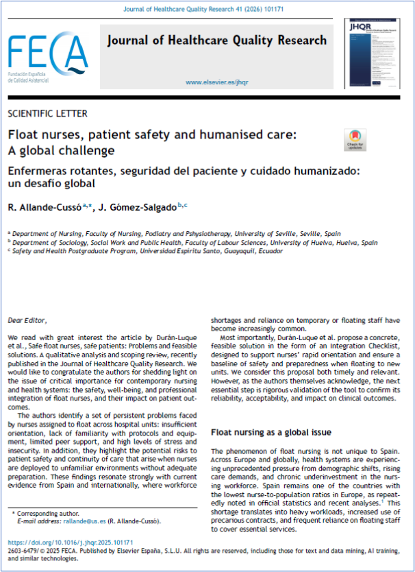 Journal of Healthcare Quality Research tweet media